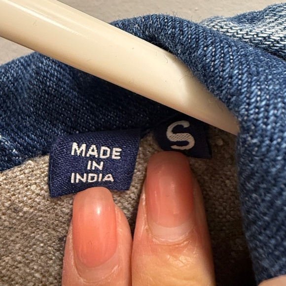 Superdry Men’s Hooded Worker Jacket Denim Blue Size Small - Picture 12 of 15